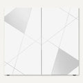 **Technische Titel in het Nederlands: Moderne witte kast met geometrisch ontwerp**