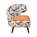**Modern design fauteuil met abstract patroon en comfortabele zitting**