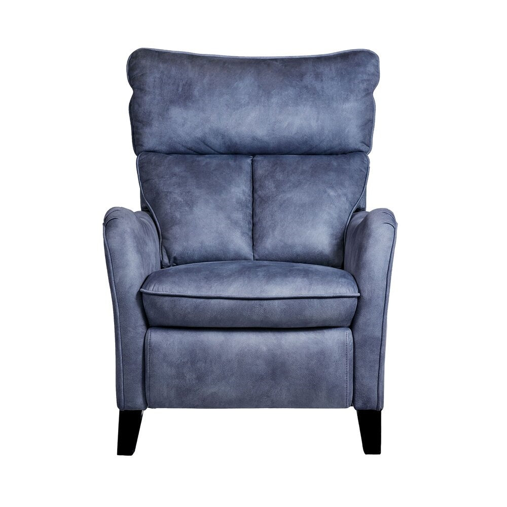 **Comfortabele Leunstoel met Hoge Rug en Luxe Stof**