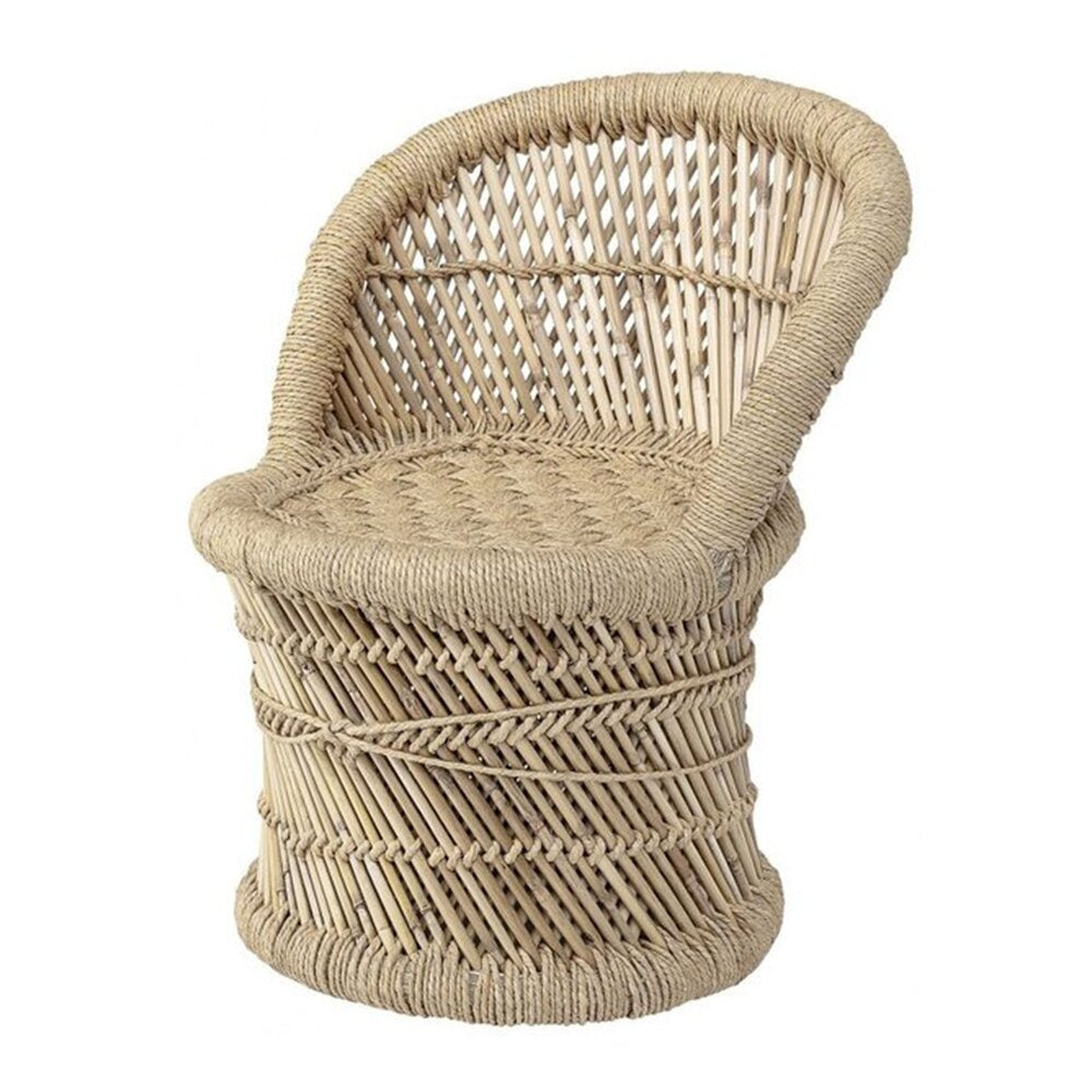 **Technische titel in het Nederlands: "Rieten fauteuil met rond design en comfortabele zitting"**